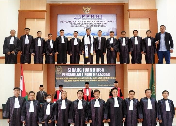 Kehadiran dalam agenda profesi advokat di Pengadilan Tinggi Makassar.